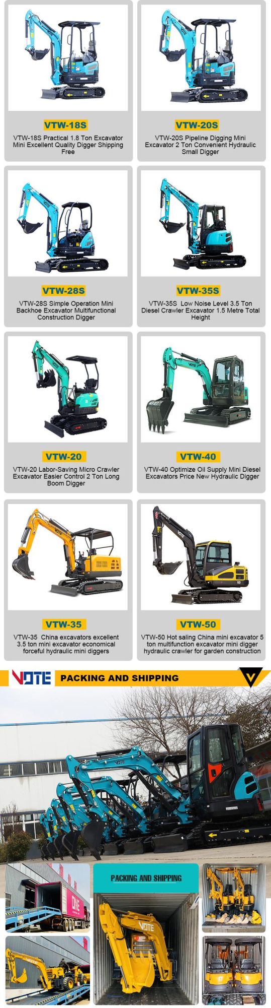 CE EPA China Small Digger 2.0 Ton Mini Excavator Manufacturer Hydraulic Excavator Price