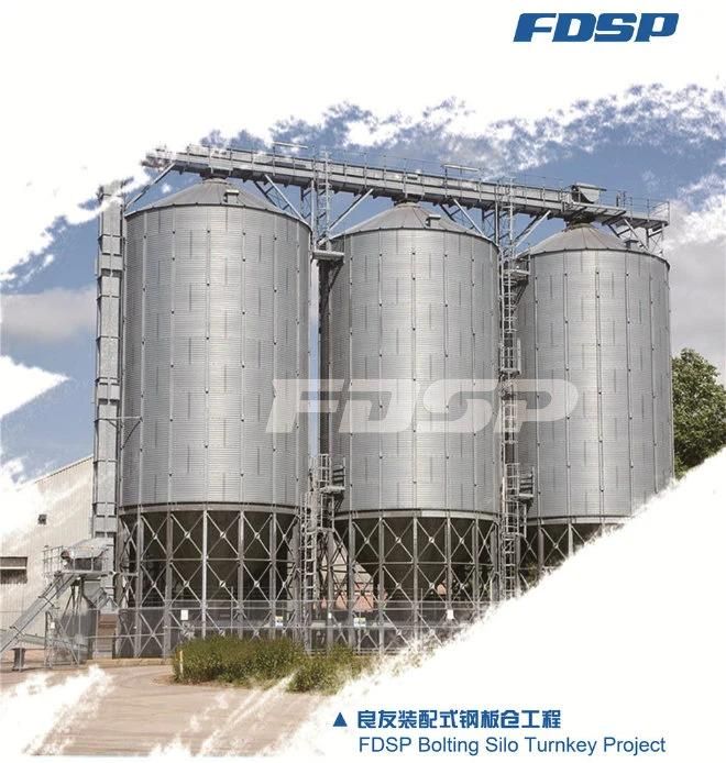 Customized Concrete Base Assembly Silo Bolted Silos Galvanized