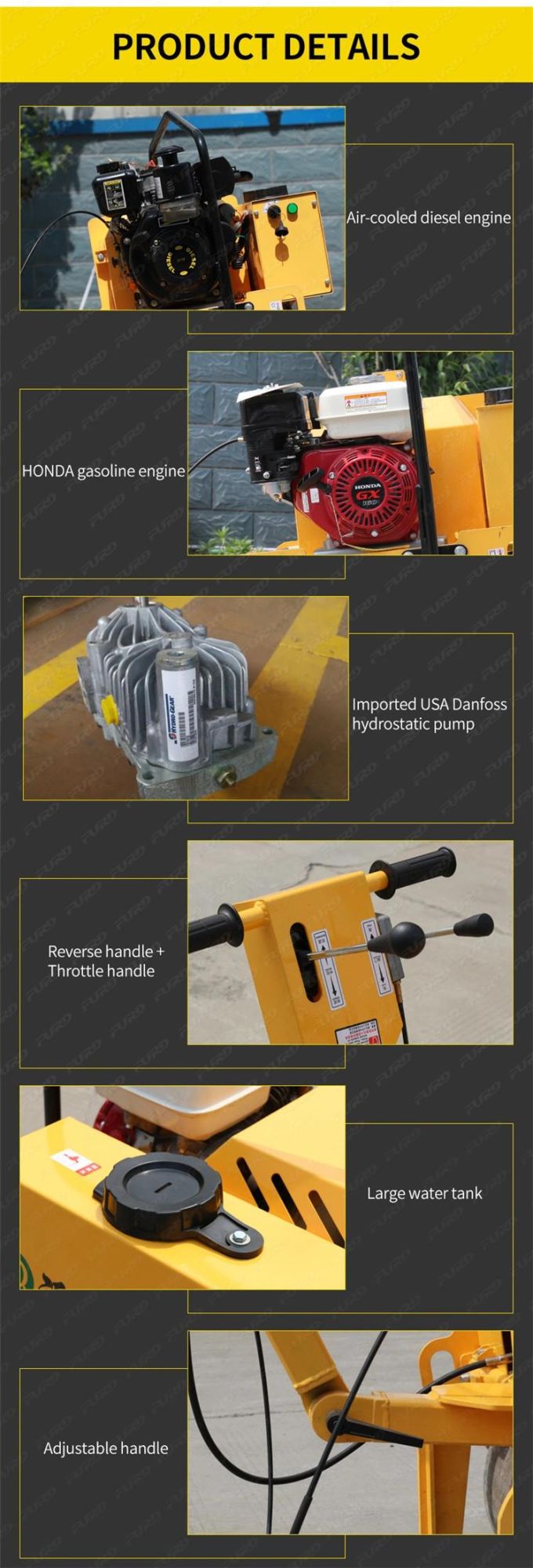 300 Kg Vibratory Roller Single Drum Road Compactor