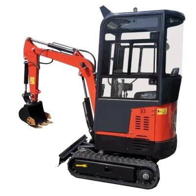 Closed Cabin Mini Excavator with Cab Steel Crawler Track with Brush Cutter Best Price Quality