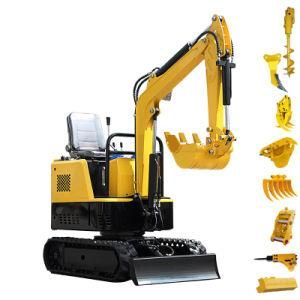 Chinese 1 Ton Crawler Small Digger Mini Excavator Price for Sale