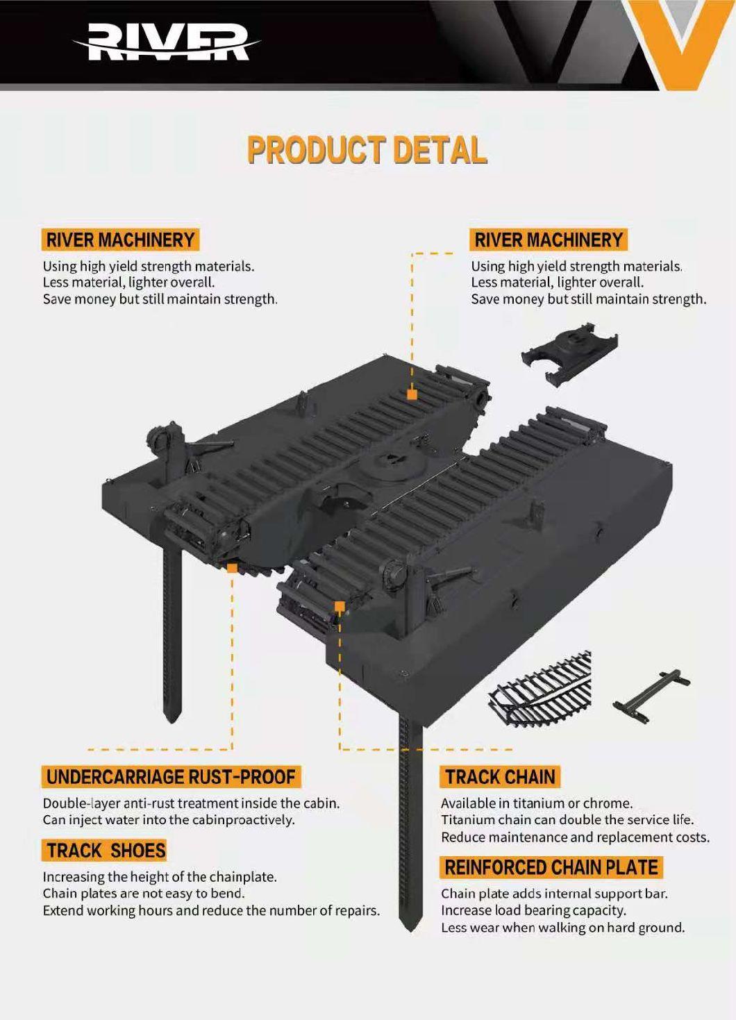 Multipurpose Cheap Price Undercarriage Pontoon for Swampbuggy Excavator Pontoons Can Work in Soft Terrain