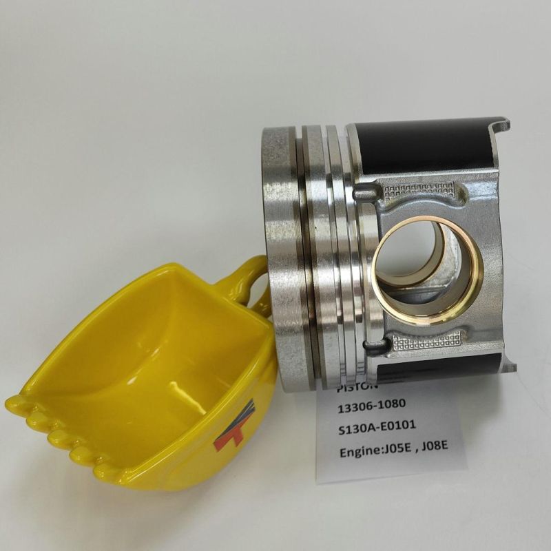 High-Performance Diesel Engine Parts Piston 13306-1080 S130A-E0101 for Excavator Sk200-8 Engine J05e Jo8e