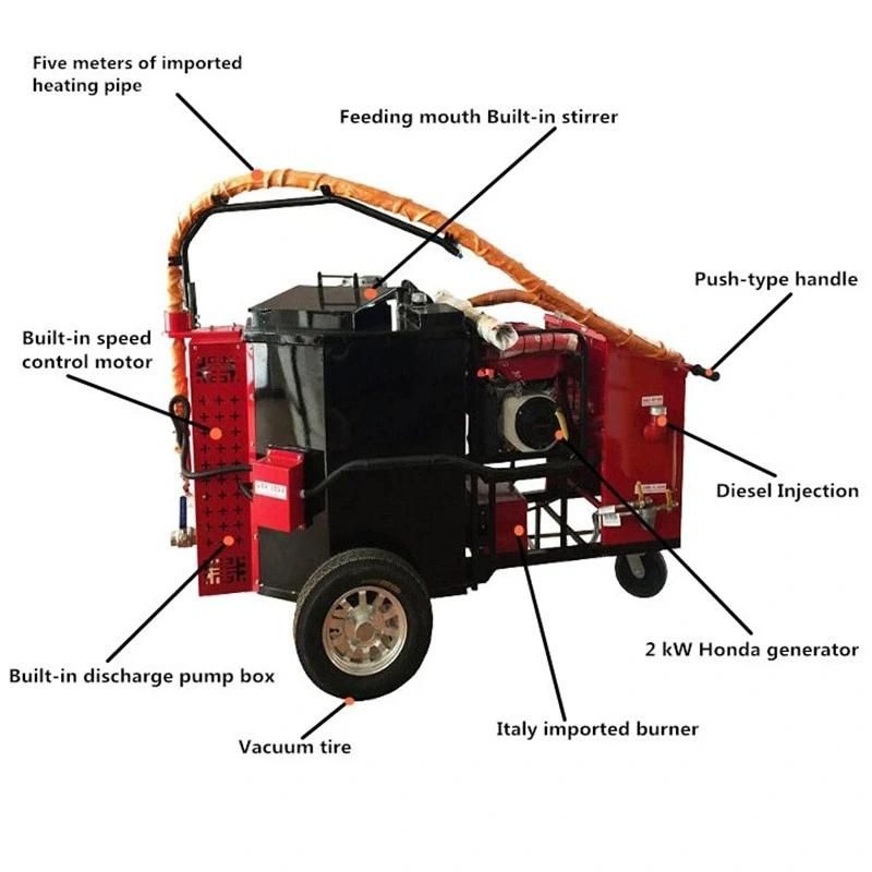 Hand Push Trailer Mounted Road Crack Sealing Machine Repair