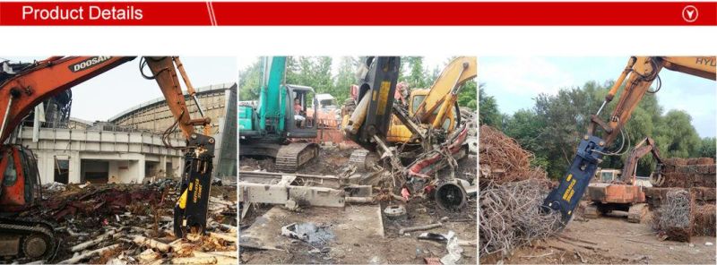 Excavator Hydraulic Shear Attachments Steel Cutter Machine