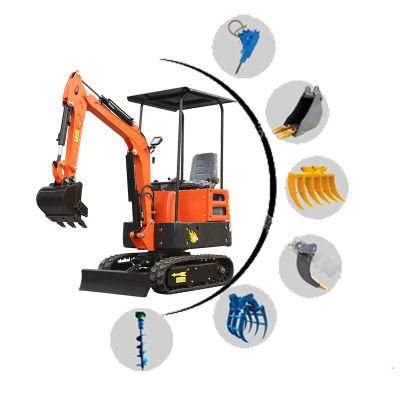 1 Tons Smallest Mini Crawler Digger Earth Moving Excavator Rubber Truck Soil Digger