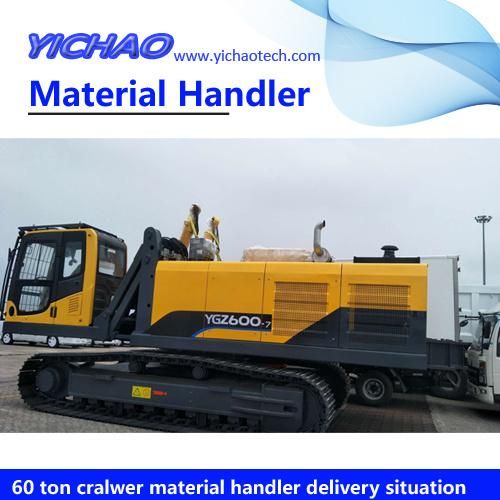 60ton Mobile Hydraulic Grapple Electric Material Handling/Handler Equipment with Long Boom