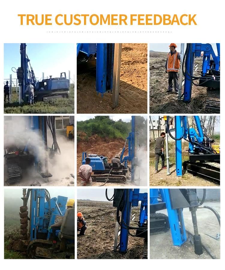 Max. 6m Steel Piles Impact Hammer Pile Driver Machine