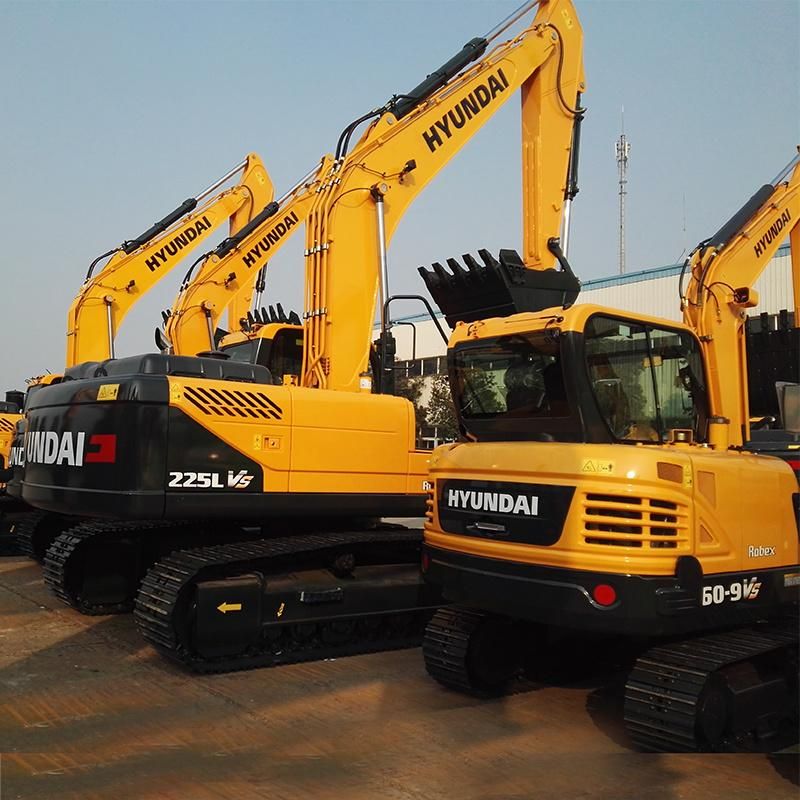 Hyundai 225lvs Crawler Excavators with New Design 22 Tons Excavator for Sale