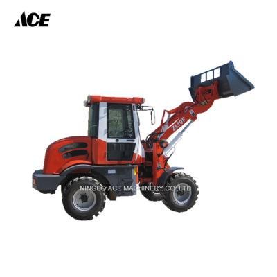 Construction Machinery Mini Garden Wheel Front Loader 1000kg with Standard Bucket