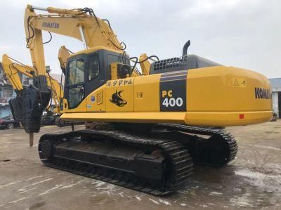 Japan Origin Low Working Hour 2016 Used Komasu PC400-7 40t Crawler Excavator with Hammer