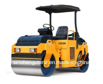 Road Equipment Hydraulic Double Drum Vibratory Roller Compactor 3 Ton