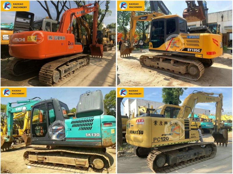 Japanese Used Volvo 140 Komatsu PC120-6 Eo /PC130-7-8 Kobelco Sk140 Hitachi Ex120/Zx 120 Hitachi 12ton /13 Ton/14 Ton Second Hand Excavator with Breaker Line