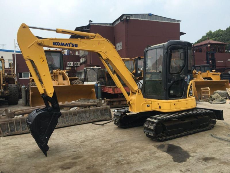 Used Japan Made 5t Komatsu PC55mr PC50mr Rubber Track Mini Crawler Hydraulic Excavator