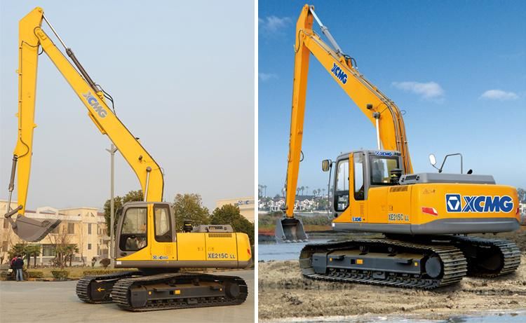 XCMG Official Xe215dll New Long Reach Arm Boom Crawler Excavator Price for Sale