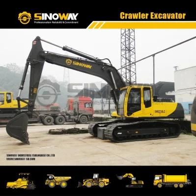 Soil Removal Equipment 23 Ton Hydraulic Excavator 1.0m3 Bucket