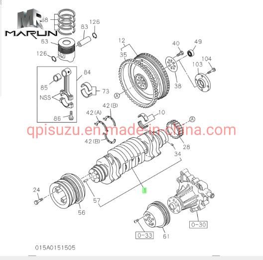 4HK1 Diesel Engine Parts Engine Crankshaft 8980292701