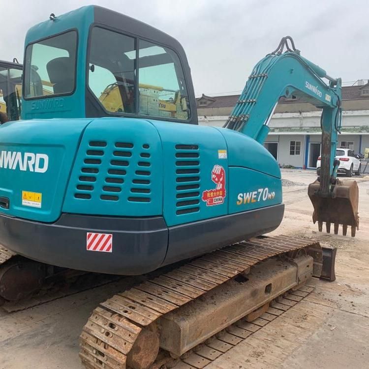 Sunward Swe70e Mining Machine Used Second Hand Hydraulic Crawler Excavator Small Digger Caterpillar Hitachi 7 Ton Construction Machinery Excavators for Sale