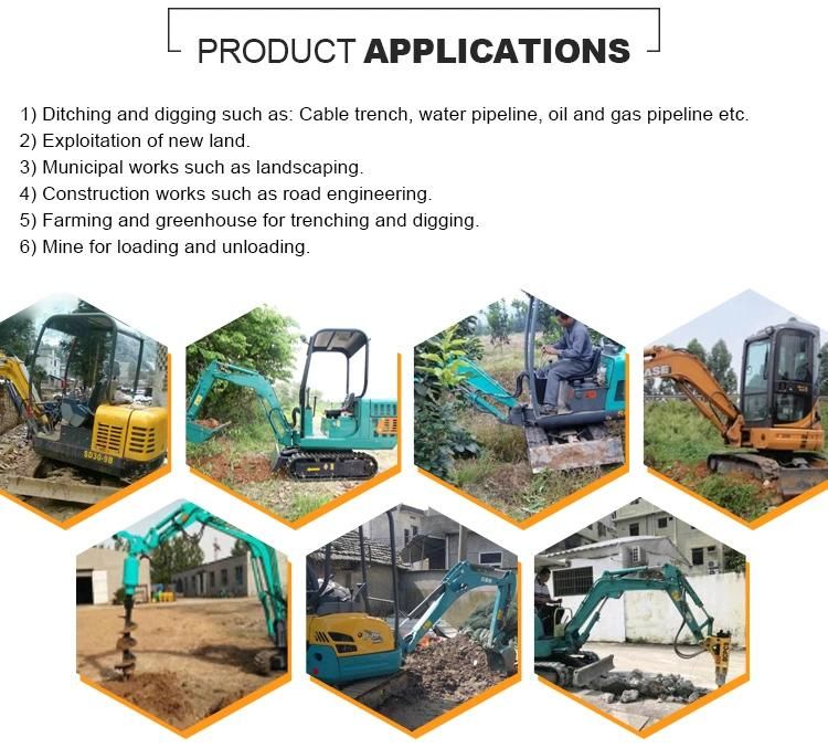 Mini Excavator with Track Hydraulic Crawler Digger with Attachments for Home Use