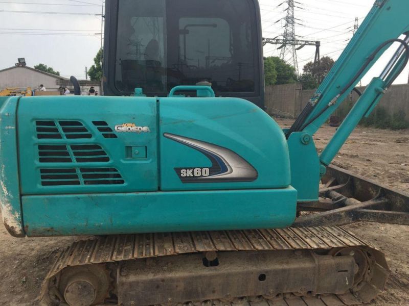 Used Kobelco Sk220 Crawler Excavator with Hydraulic Breaker Line and Hammer in Good Condition