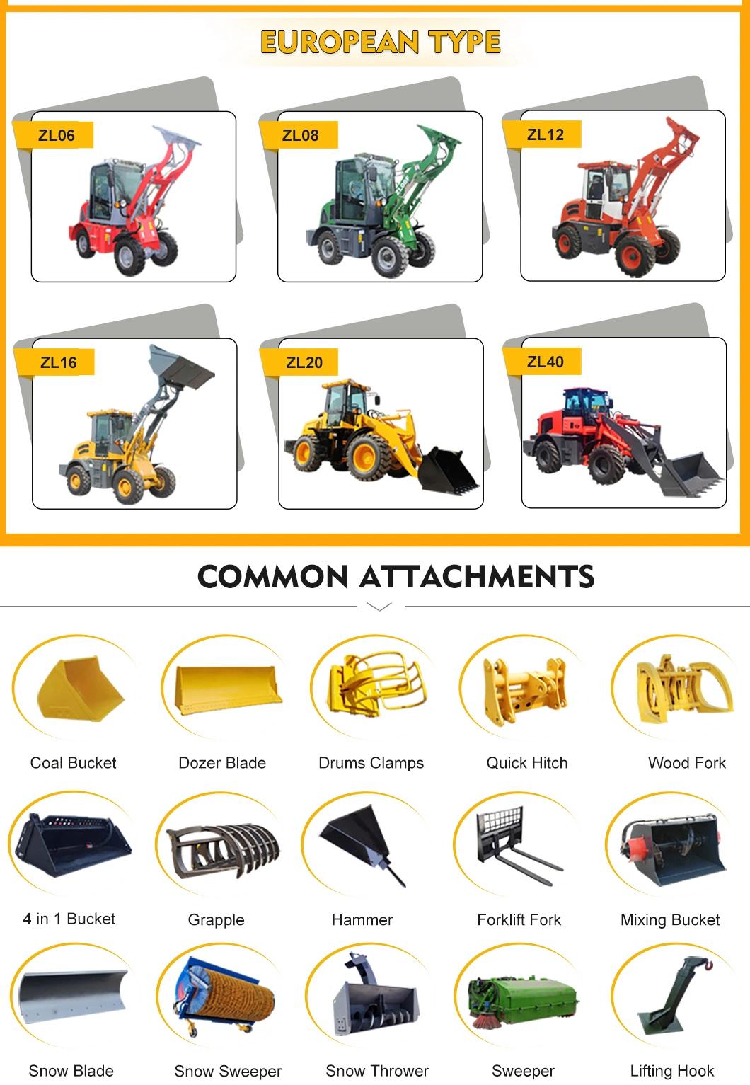 Hydraulic Articulated Small Loader Payloader Loader Wheel Loader Parts for Farm