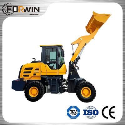 China Famous Construction Machinery Equipment Small Front End Shovel 1.5 T Compact Bucket Hydraulic Mini Wheel Loader Fw915A with CE