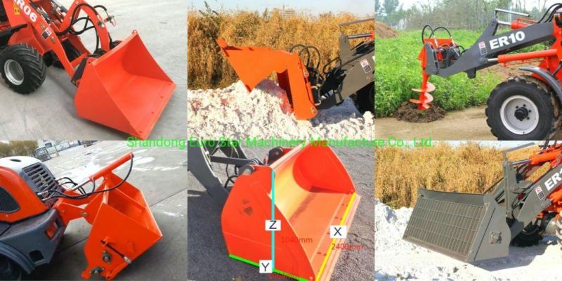 Mini Loader Small Articulated Front End Wheel Loader Construction Machinery Made in China for Bulk Materials and Hard Materials 1.6t 1.8t 2.0t