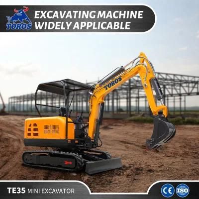 Te35 0.1m3 Bucket 2900kg Mini Crawler Excavator