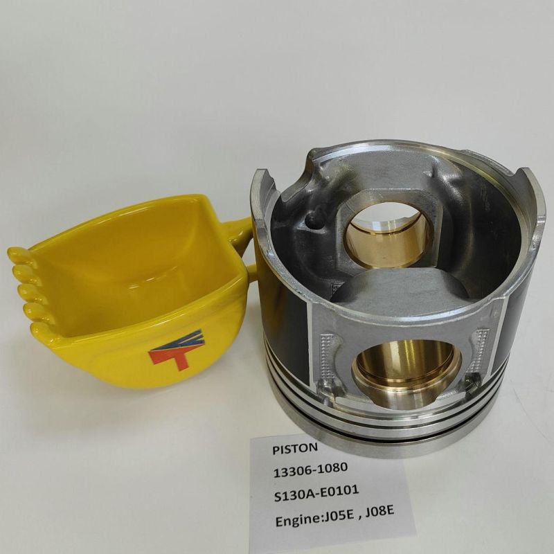 High-Performance Diesel Engine Parts Piston 13306-1080 S130A-E0101 for Excavator Sk200-8 Engine J05e Jo8e