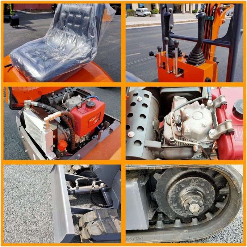 0.8 T Small Backhoe Digger Hydraulic Pump Rubber Crawler Track Fw10b Mini Excavators Cheap Price for Sale