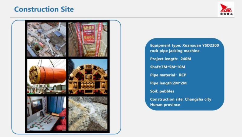 Trenchless Ysd1800 Pipe Jacking Machine with Electric Drive