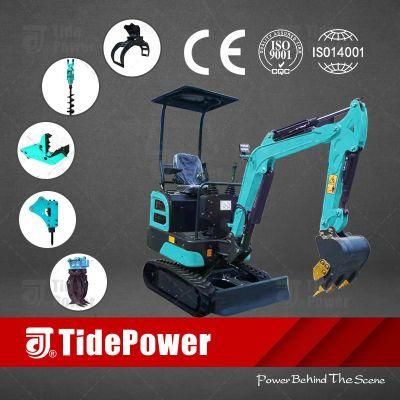 1t Excavator High Quality Mini Excavator with Boom Side Shaft