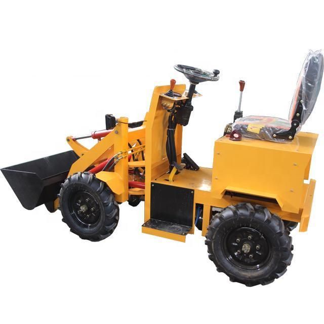 China Favourable Mini Tractors with Front End 4 Wheels Hydraulic Loader