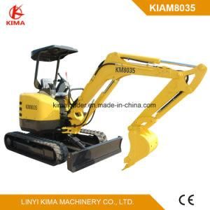 Km8035 Zero Swing Mini Crawler Excavator Full Hydraulic 3500kg with Ce