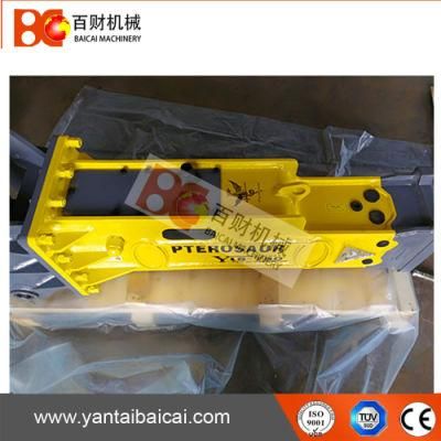 Yantai Baicai 75mm Chisel Box Type Hydraulic Rock Hammer Breaker for Excavator