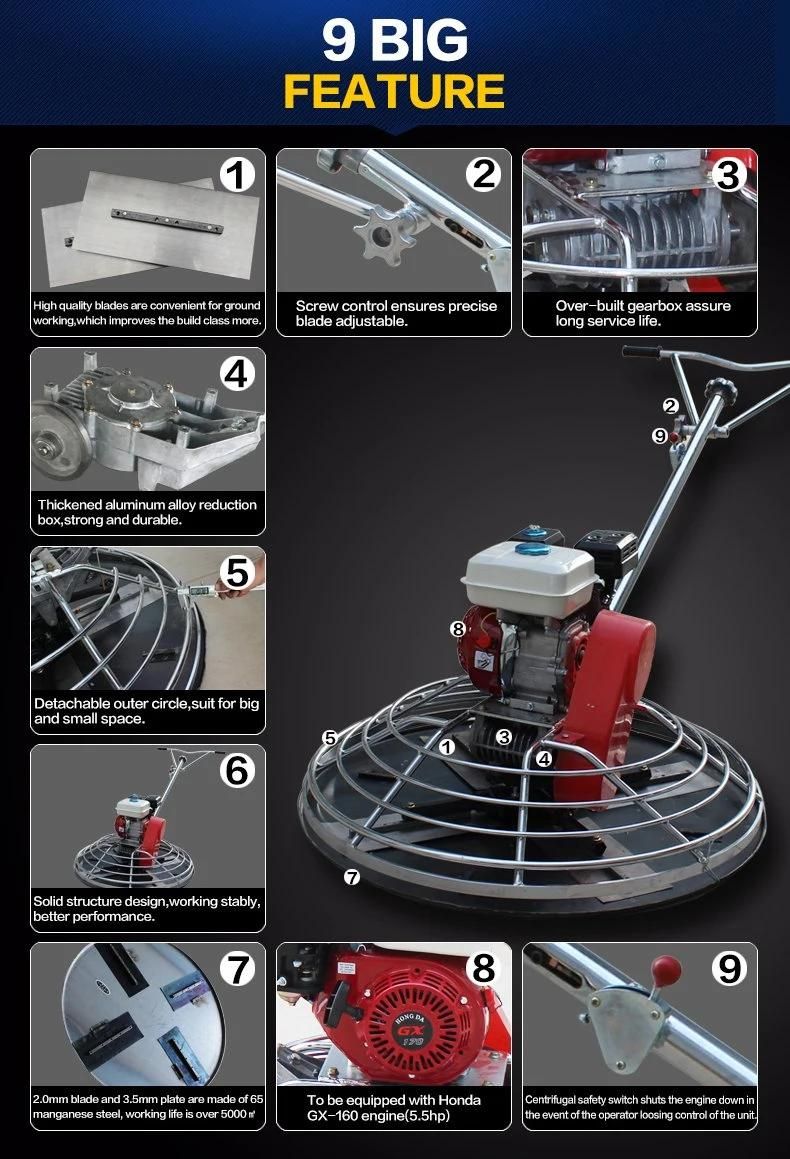 100cm Walking Behind Concrete Polishing Machine