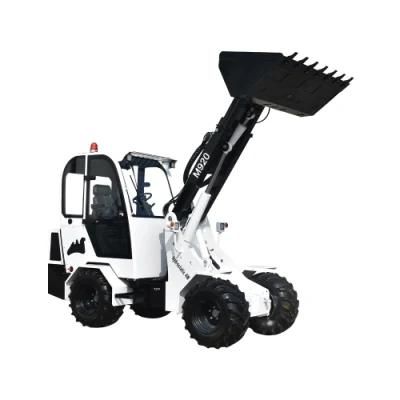 China 75 HP Small 4X4 Compact Trencher Farm Tractor with Loader and Backhoe Sale