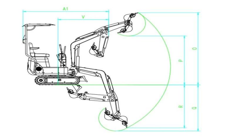 Sy10 Mini Exavator Is Hydraulic Excavator, as Wheel Excavator