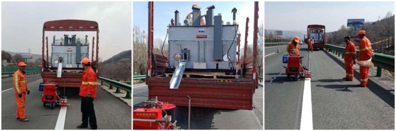 Duoble-Cylinder Hydraulic Thermoplastic Paint Heating Machine with Gas Heating System