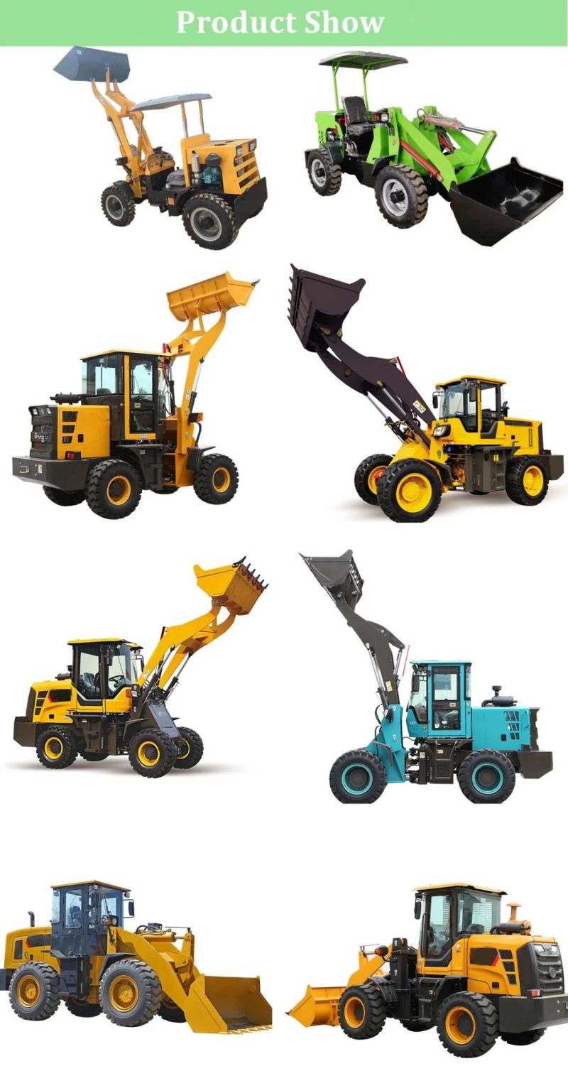 Small Construction Front End Loaders 1200kg 1.2ton Mini Wheel Loader Best Price for Sale