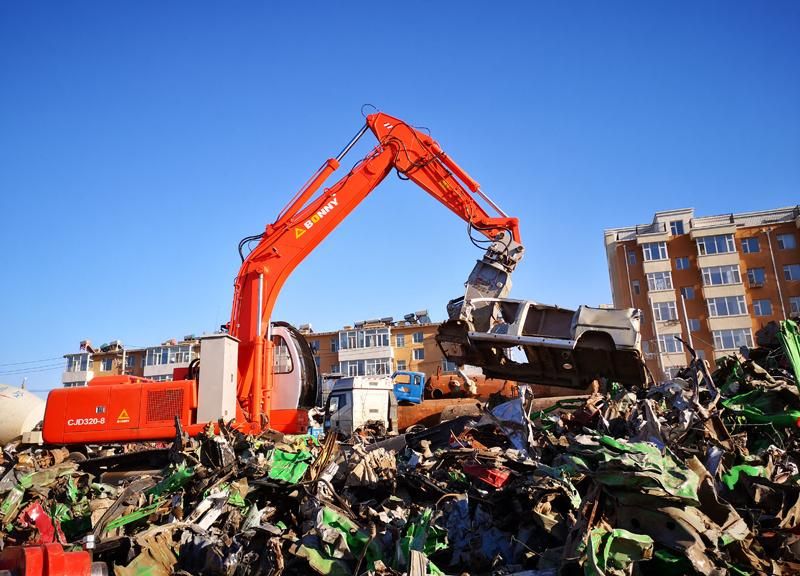 BONNY New CJD320-8 32ton Electric Crawler Hydraulic Dismantler for Scrap Cars Waste Automobile Scrapped Vehicle