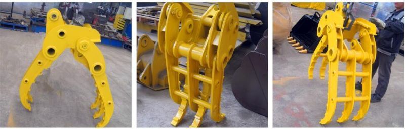 Excavator Hydraulic Wood Grapple Log Grapple
