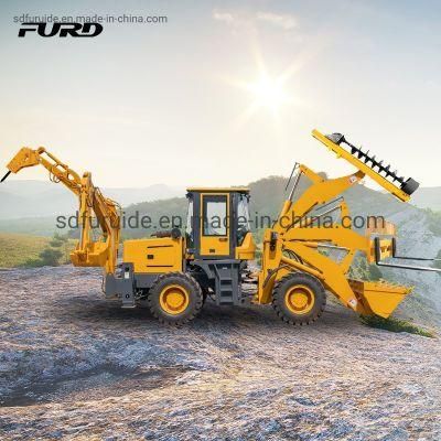 Backhoe Loader Excavator with Grass Cutter Hydraulic Hammer for Sale Fwz15-26