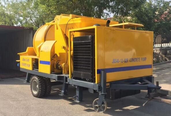 Concrete Pump with Mixer by Diesel Power Construction Machinery