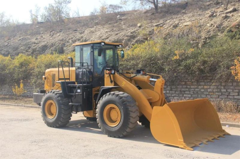 China Factory Wholesale 1/2/3/4/5ton Small Wheel Loader Small Forklift Skid Steer Loader 4WD Front Loader CE Certification Euro 5 Engine Construction Sit