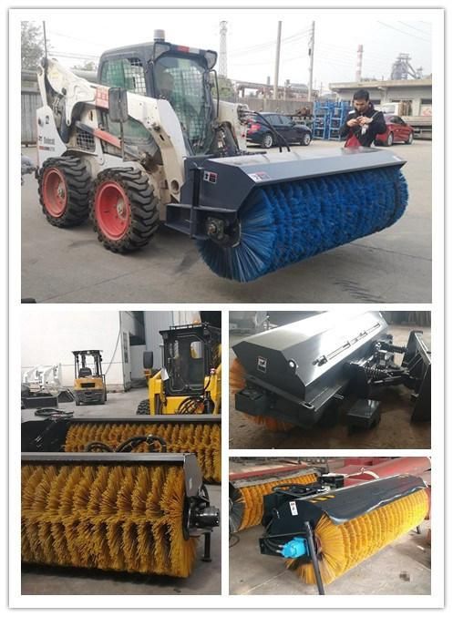Skid Steer Loader Attachment Hydraulic Angle Broom Sweeper for Sale