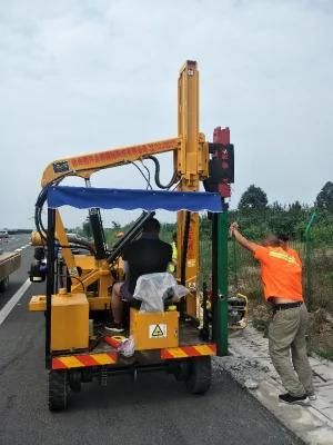 Road Safety Express Way Guardrail Installation Pile Driver Ramming Machine