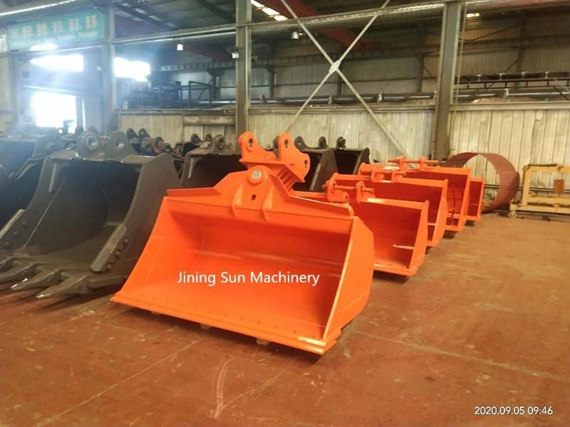 Rotating Tilt Mud Bucket with Hydraulic Cylinder