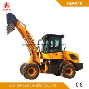 Kima16 Small Wheel Loader 1.6 Ton with Disc Brake 0.8m3 Bucket Capacity