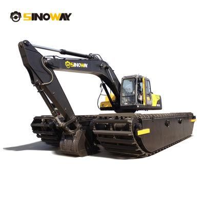 Floating Tank Pontoon Mounted Excavator Long Reach Amphibious Excavator for Sale in Nigeria